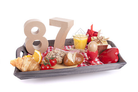 生日早餐早餐纸盒展示礼物周年盒子幸福派对奶油包子面包图片