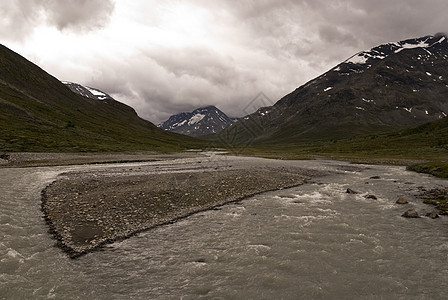 Jotunheimen的山和河流图片