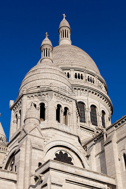 法国巴黎Montmartre 蒙马特建筑圆顶旅行城市建筑学晴天遗产旅游石头天炉图片