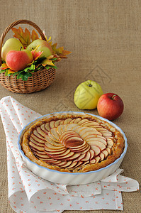苹果蛋糕饼干烹饪产品篮子水果糕点烘烤背景图片