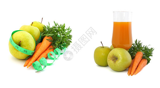 有苹果和胡萝卜的胡萝卜汁维生素蔬菜健身服务餐饮萝卜产品饮食水果厘米图片