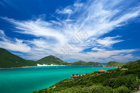 巴西里约热内卢全景旅行海岸海岸线透明度阳光潜水植被天堂海浪图片