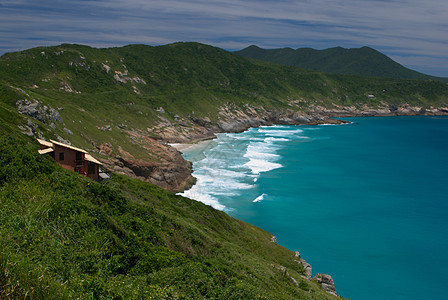 巴西里约热内卢的清水水晶热带海岸晴天海岸线结晶海滩潜水游客旅游天堂图片