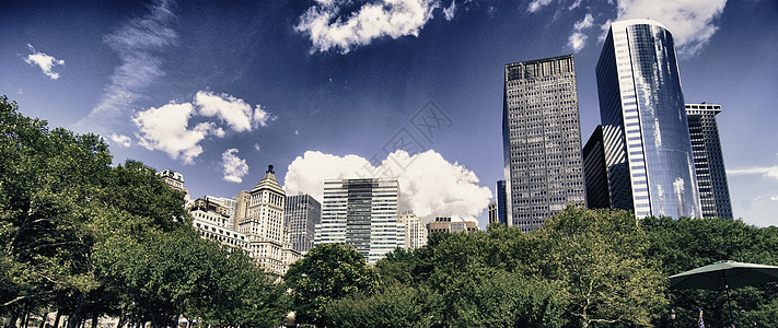 美国纽约市的建筑和颜色 纽约 美国日落建筑学天际市中心地标大街吸引力蓝色正方形历史性图片