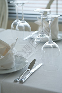 服务餐桌器皿装饰庆典桌子环境午餐玻璃奢华餐厅风格图片