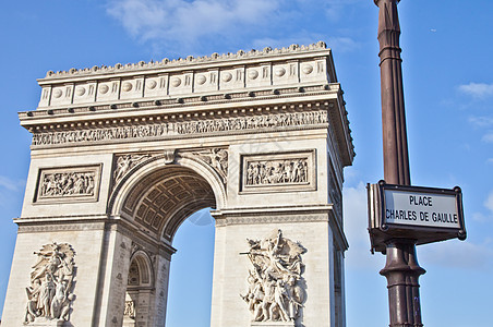 巴黎  凯旋门首都国家城市旅行旅游纪念馆胜利假期蓝色纪念碑图片