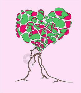 情人节的美丽抽象插图  info tooltip叶子绘画植物热情优雅粉色红色棕色黑色艺术图片