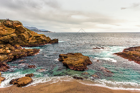 Point Lobos州自然保护区生态构造岩石地质外景崎岖海洋悬崖海景保护区图片