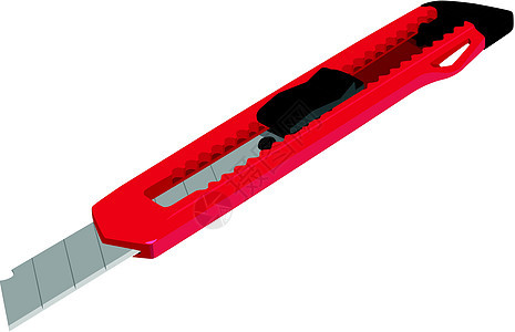 刀子白色塑料剪切红色刀刃工具金属用具剃刀剪辑图片