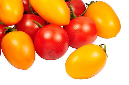 番茄红色藤蔓黄色白色抛光绿色美食水果叶子蔬菜图片