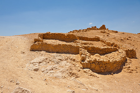 马萨达地面古董天空沙漠庭院阳光房间堡垒发掘阴影图片