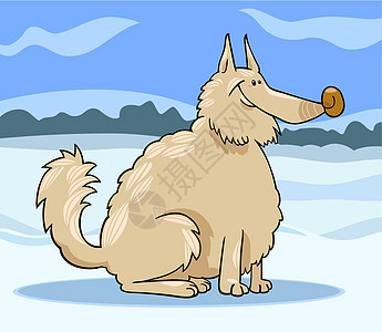 爱斯基摩狗漫画插图快乐天空牧羊犬犬类尾巴绘画卡通片吉祥物国家鼻子图片
