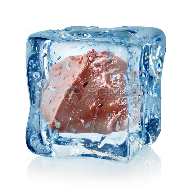 冰立方体和肝脏图片