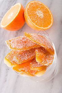 自制橙色糖浆勺子肉桂甜点早餐液体摄影玻璃水果食物蜂蜜图片