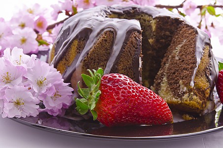 弹簧大理石蛋糕盘子糕点饮食馅饼巧克力花朵食物面包玫瑰美食图片