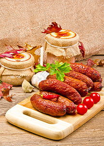 波兰香肠厨房熏制火腿美食美味产物饮食牛肉猪肉抛光图片