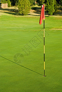 旗帜和洞口退休晴天旅游农村闲暇高尔夫球推杆国家爱好草皮图片