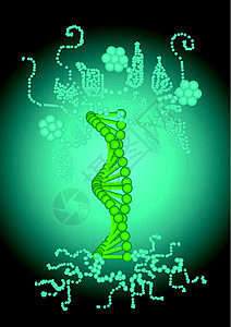 DNA的抽象模型图片