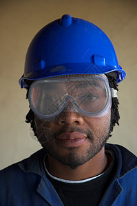 建筑工人和眼罩面具图片
