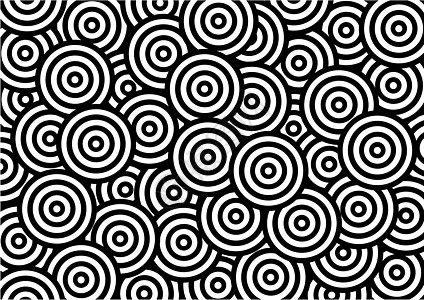 圆形模式圆圈白色黑与白黑色背景图片