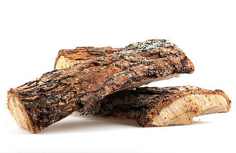 白纸上隔绝的火柴木原木树干木材活力森林材料日志白色木头分裂烧伤图片