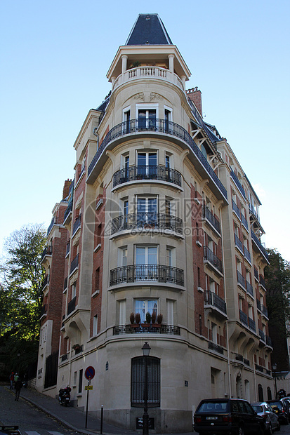 在巴黎的一座传统隔离大楼前所未有国家文化房子建筑地标旅游旅行新作建筑学假期图片