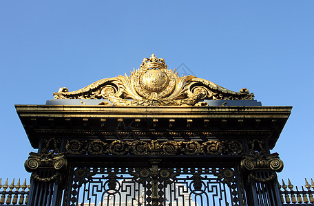 巴黎司法宫门金门的明细图网关装饰金属手工雕刻风格入口出口几何学警察图片