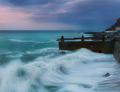 黑海海浪天空暴风雨风暴泊位图片