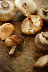 蘑菇蔬菜木头美食菌类乡村桌子犯罪分子杂货店营养厨房高清图片