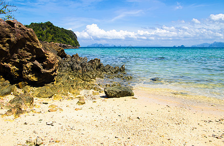 泰国的地貌景观旅游海洋海岸悬崖蓝色旅行热带异国沿海海浪图片