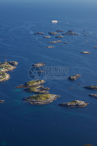 挪威海客船海岸线巡航海洋海岸风景血管岛屿峡湾全景图片