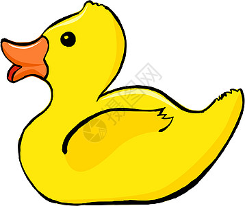 浴鸭 矢量图像插图塑料红色孩子草图时间玩具洗澡黄色橡皮图片