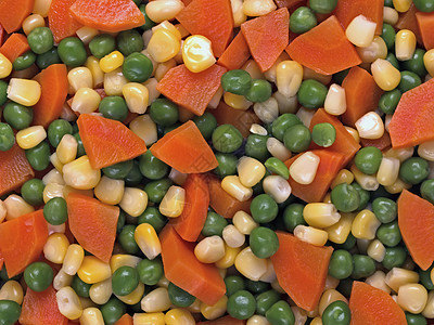 混合蔬菜沙拉萝卜绿色纤维蔬菜青菜玉米沙拉饮食水平食物图片