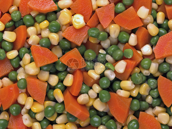 混合蔬菜沙拉萝卜绿色纤维蔬菜青菜玉米沙拉饮食水平食物图片