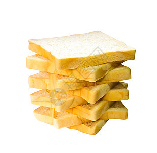 在白色背景上被孤立的面包卷厨房营养午餐小麦产品面团早餐面包师面包棕色图片
