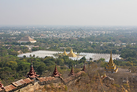 曼德勒市风景房子场地旅行城市建筑宝塔寺庙乡村历史性都市图片