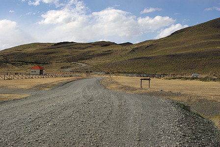 智利的泥土路小路国家乡村风景农村草原荒野爬坡踪迹沙漠图片
