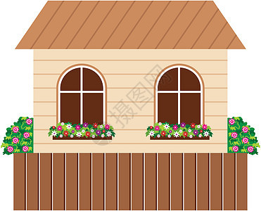 众议院建筑生活烟囱棕色住宅纸箱褐色植物绘画房子图片