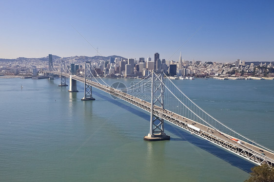旧金山湾桥空中观望图片