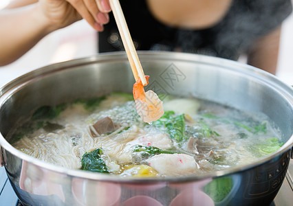 日本食粮风格家庭配料食物寿司锅炉蔬菜菜单猪肉享受展示图片