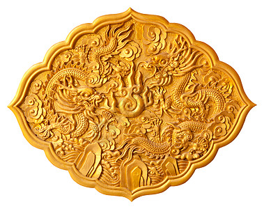 雕刻的金龙白色传统金子力量雕塑文化装饰品建筑学宗教信仰图片
