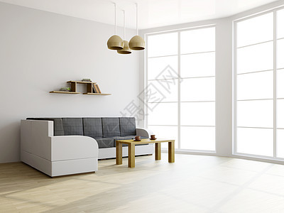 沙发和客厅的桌子装饰咖啡地面建筑学木地板长沙发风格生活工作室房间图片