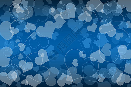 情人日卡墙纸卡片边界绘画恋情情感庆典蓝色风格流动图片