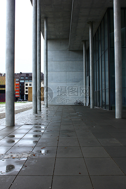 德国慕尼黑现代派纳科锡克文化博览会圆圈历史旅游建筑艺术反射现代性地标图片