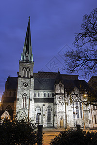 哈里斯堡市中心的教堂建筑街道旅行放大器教会天际功率天空市中心大教堂图片