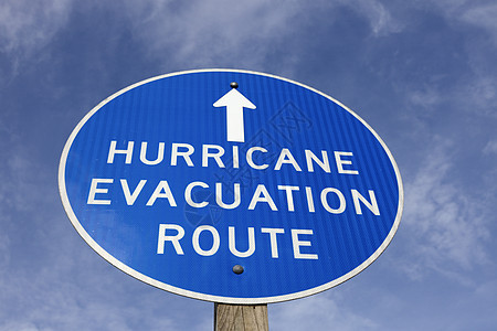 飓风后疏散路线标志图片