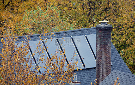 太阳板在天体上环境集电极技术阳光控制板烟囱建筑活力生态力量图片