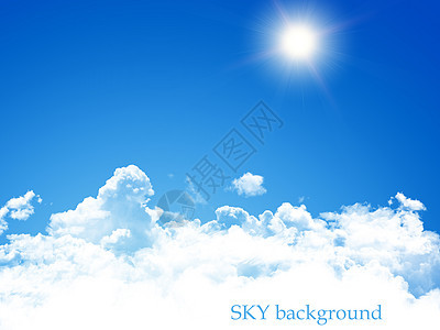 蓝色天空背景天气天蓝色阳光太阳气氛生态晴天射线天堂季节图片