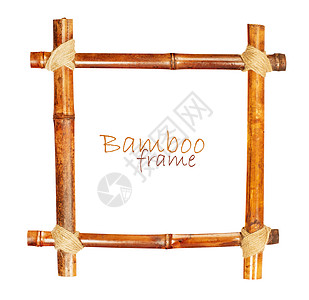 竹竹框热带控制板树干绳索木头菜单椰子椰树叶子装饰图片
