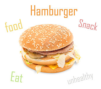 汉堡包种子芝麻白色摄影晚餐包子面包食物午餐美食图片